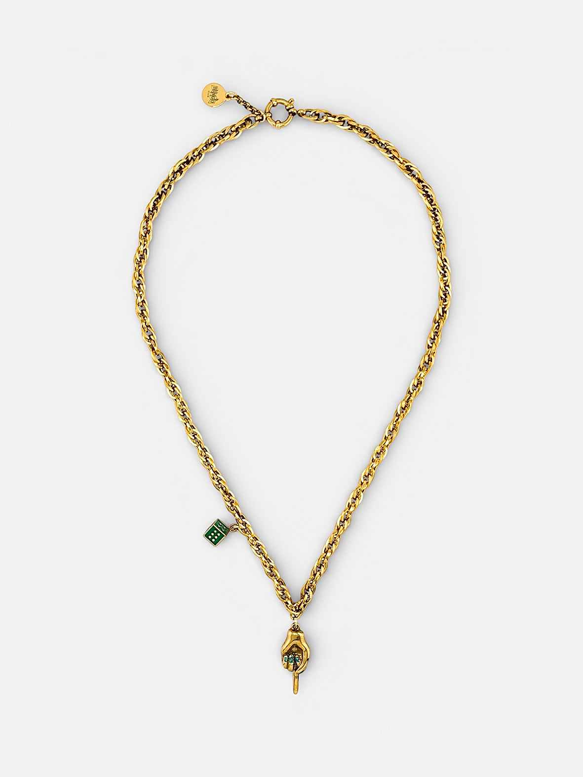 Collier L’Effronté Émeraude Bingo Club bijou audacieux vert émeraude