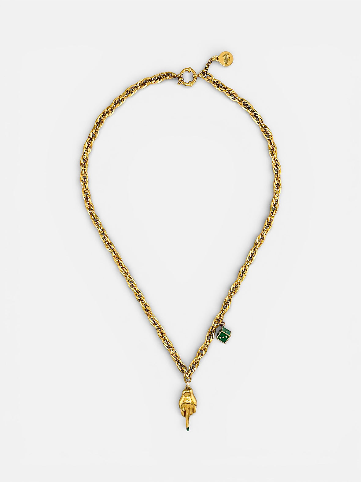 Collier L’Effronté Émeraude Bingo Club bijou audacieux vert émeraude
