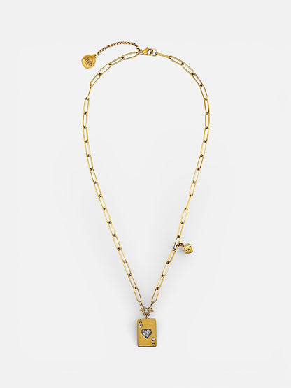 Collier bi-matière Double Jeu Argenté Bingo Club bijou audacieux