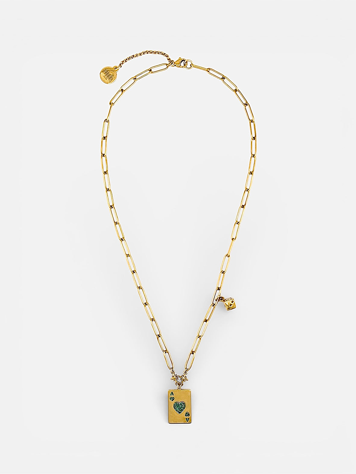 Collier bi-matière Double Jeu Vert Bingo Club bijou audacieux et chic