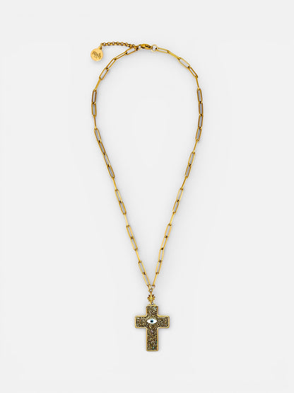 Collier talisman L'Oracle Doré Solaire Bingo Club médaille éclatante