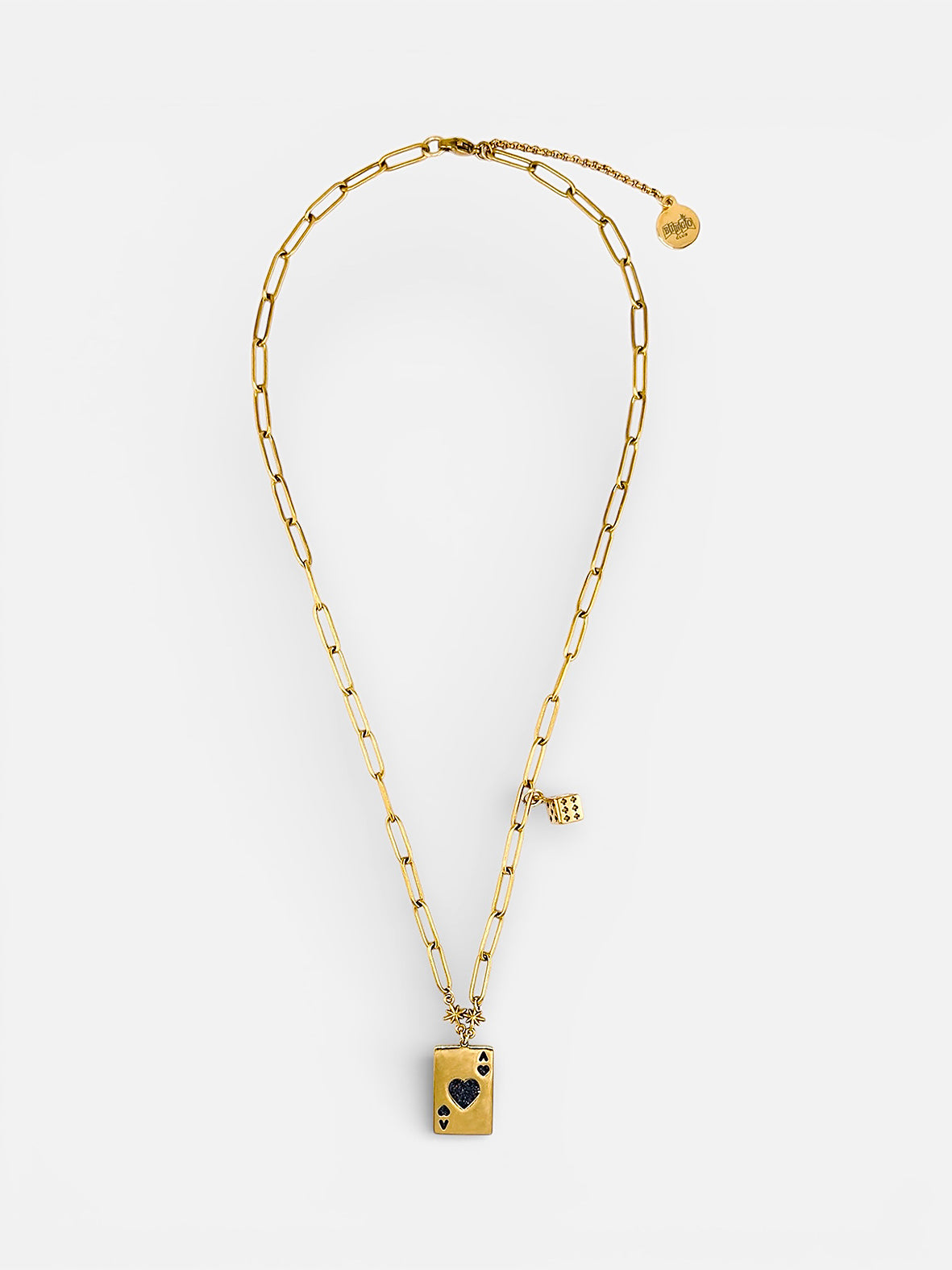 Collier bi-matière Double Jeu Noir Bingo Club bijou audacieux et chic